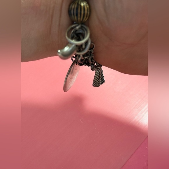 Silver and Brown Charm Bracelet - Picture 3 of 8